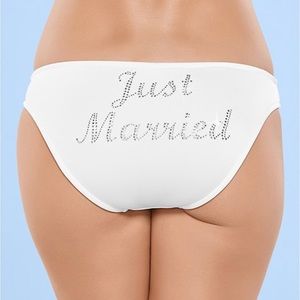 Just Married Bikini Bottoms Size 2